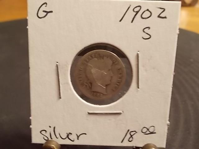 1902 S Barber Dime...