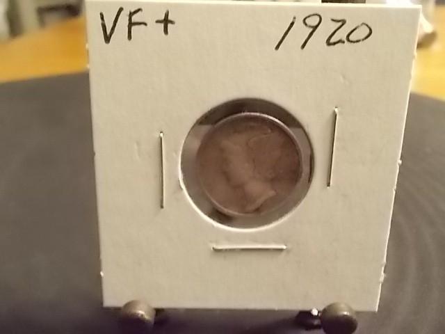 1920 Mercury Dime VF...