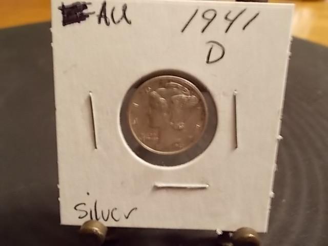 1941 D Mercury Dime AU &nbsp...