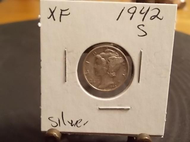 1942 S Mercury Dime XF...