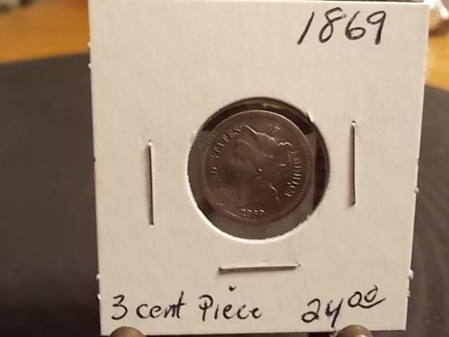 1869 Three Cent Piece...