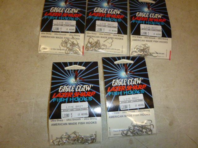 5 Packs of Eagle Claw Lazer Sharp H...