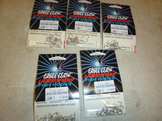 5 Packs of Eagle Claw Lazer Sharp H...