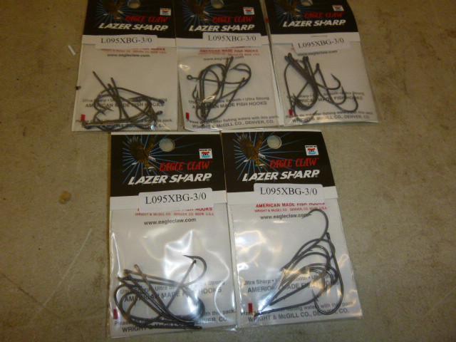 5 Packs of Eagle Claw Lazer Sharp H...