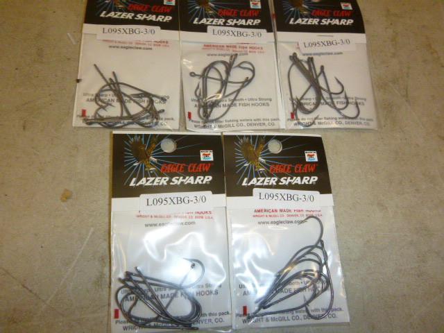 5 Packs of Eagle Claw Lazer Sharp H...