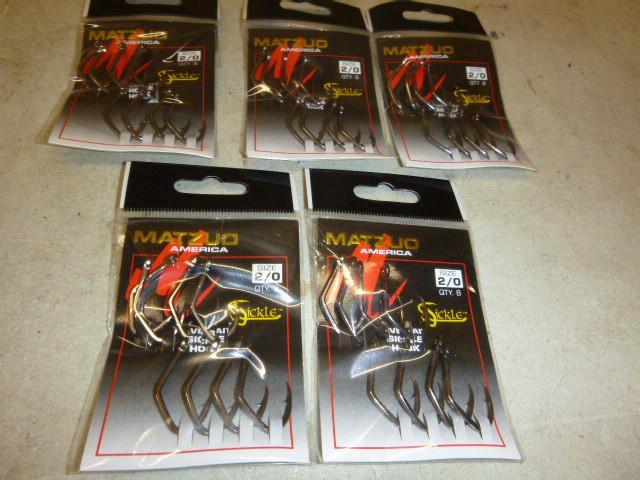 5 Packs of Matzuo Sickle Hooks Size...