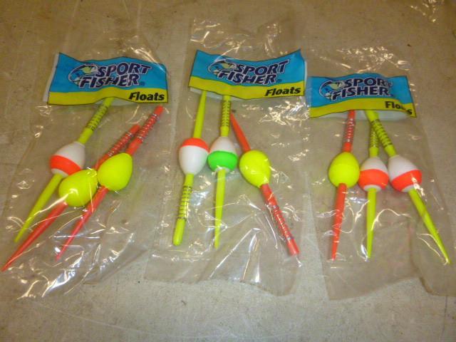 3 Packs of 3 Bobbers...
