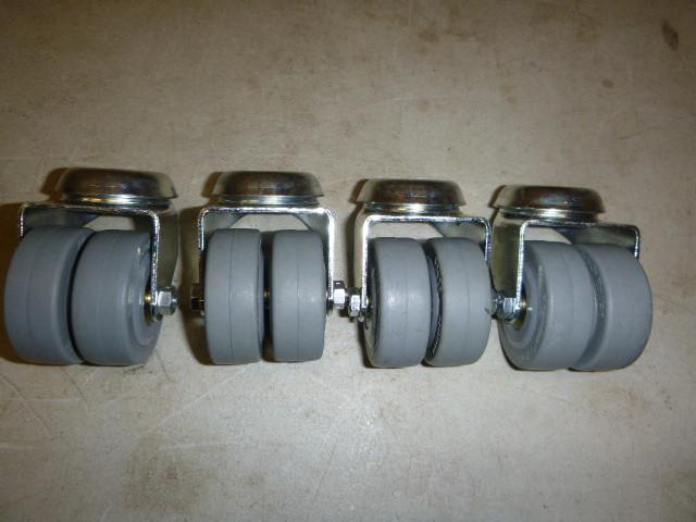 4 Double Wheel Swivel Casters 2&quo...