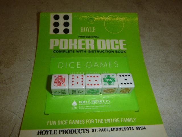 Set of Hoyle Poker Dice with Instru...