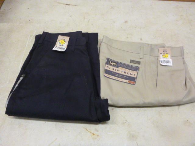 2 Pairs of Lee Dress Pants Navy and...