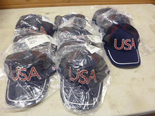 10 New USA Baseball Caps...