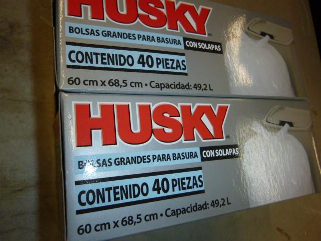 2 Boxes of Husky 13 Gallon Flap Tie...