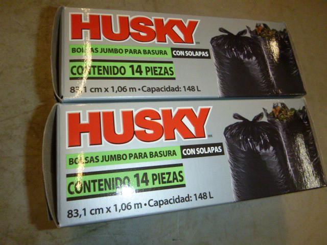 2 Boxes of Husky 39 Gallon Flap Tie...
