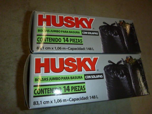 2 Boxes of Husky 39 Gallon Flap Tie...