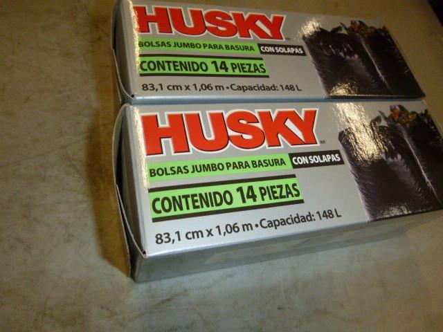 2 Boxes of Husky 39 Gallon Flap Tie...