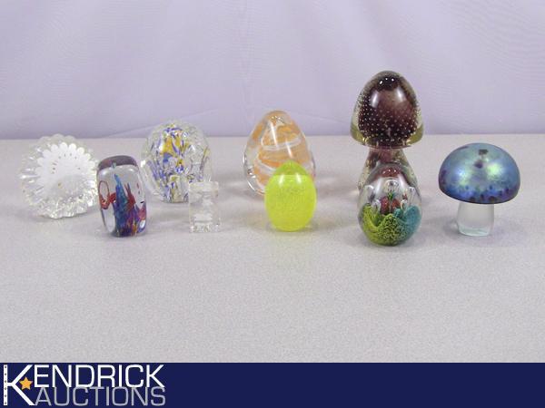 Lot of Blown Glass Paperweights