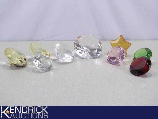 Lot of Large Diamond Cut Paperweights