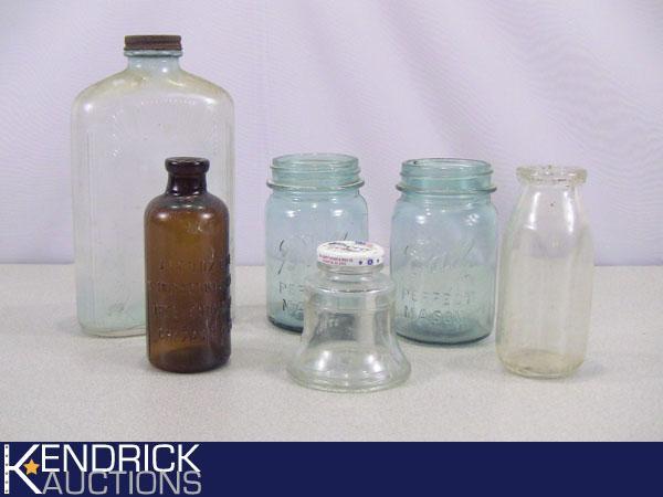 Lot of Antique Glass Jars