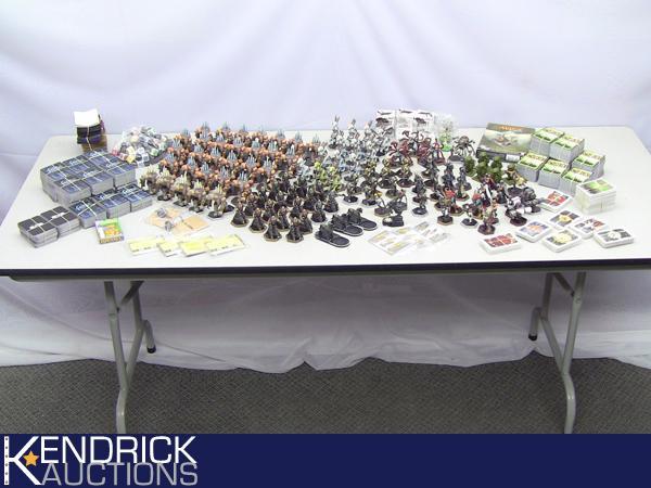 Large Lot of Fantasy Game Cards, Figurines, and Accessories