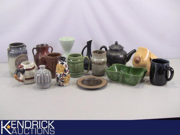 Lot of Pottery Vases, Dishes, and Pots