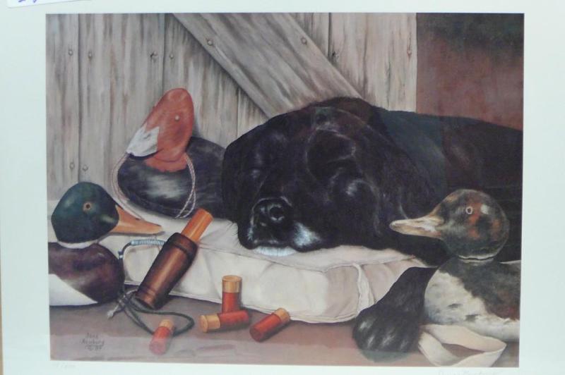 lot 27 image: Dog Tired By June Newberg #17500 2...