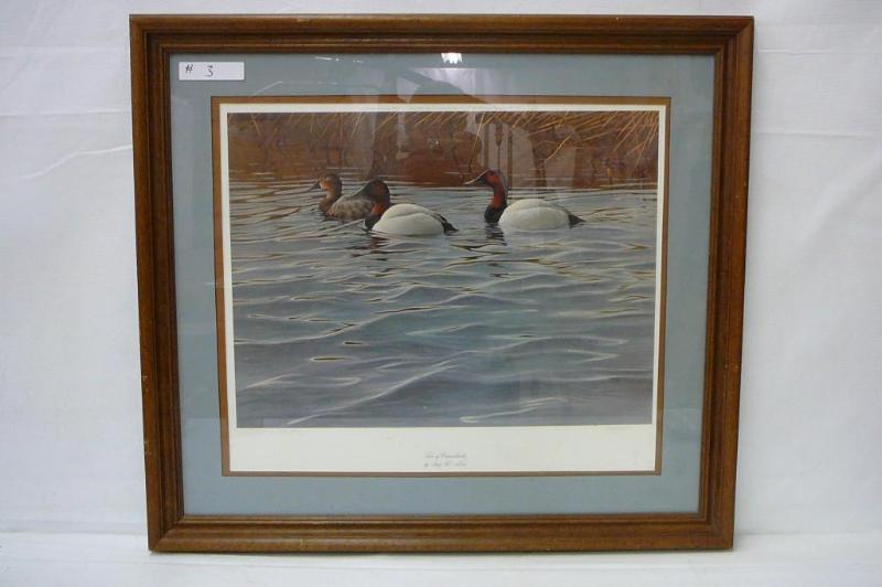 lot 3 image: Trio of Canvasbacks By Gary Moss #2...