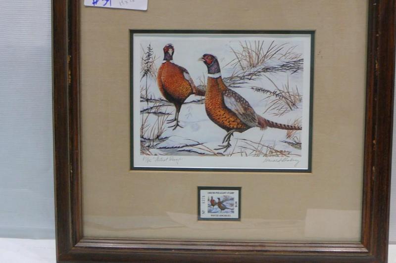 lot 34 image: Roosters By Donald Blakeny #8185 1...