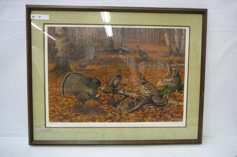 lot 4 image: Fall Grouse  By Owen Gromme # ...