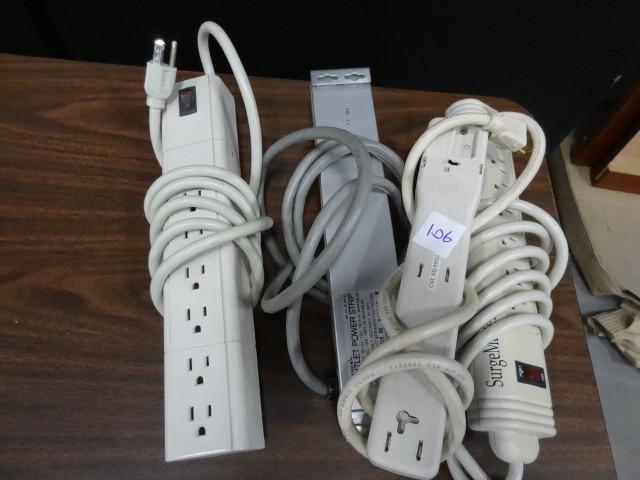 lot 106 image: 4 outlet strips...