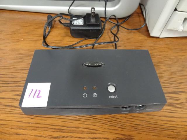 lot 112 image: Belkin omniview E series 2 port KVM...