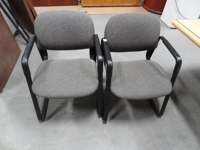 lot 127 image: 2 metal framed side chairs...