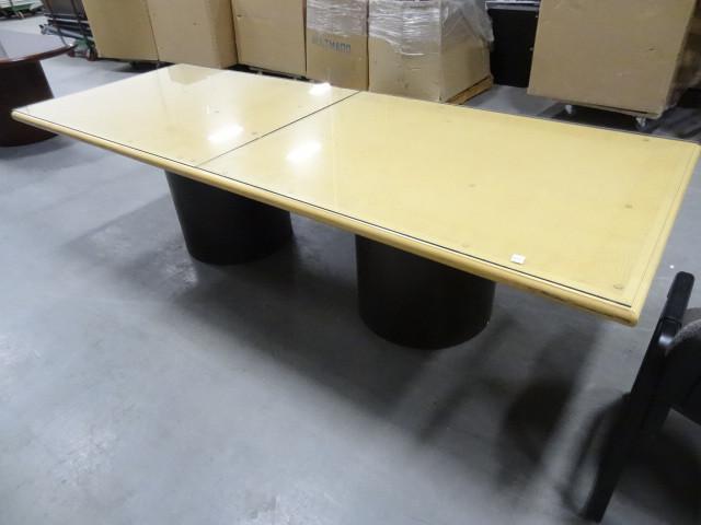 lot 130 image: 112 x 42 x 30 conference table. Woo...