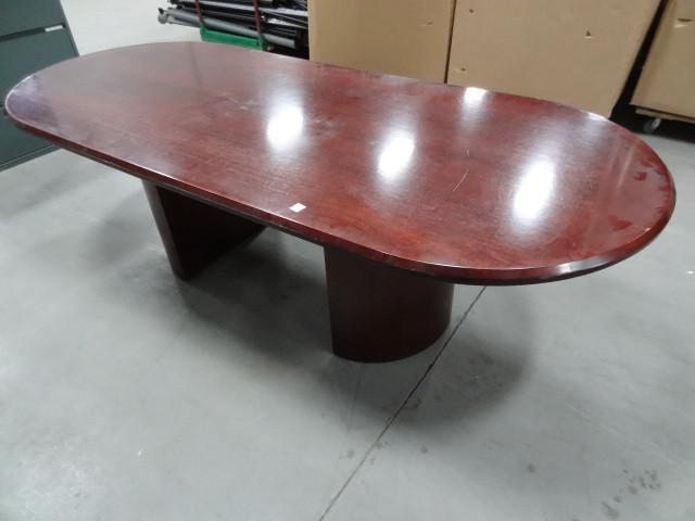 lot 131 image: 96 x 41 x 30 oval conference table...