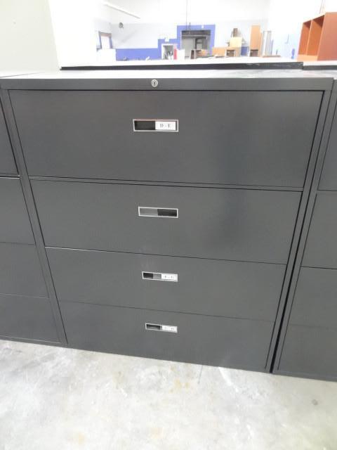 lot 141 image: 42" metal 4 drawer lateral fil...