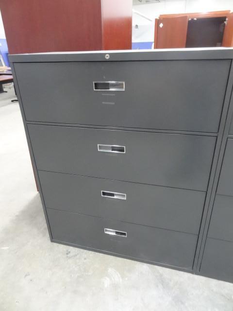 lot 143 image: 42" metal 4 drawer lateral fil...