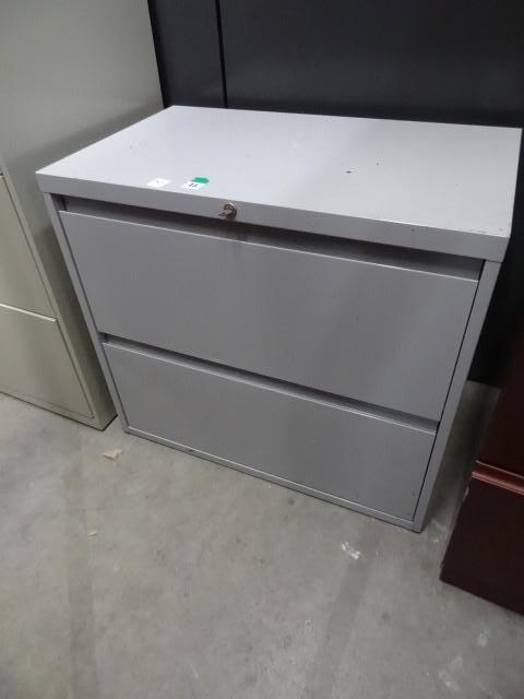 lot 145 image: 30" metal 2 drawer lateral fil...