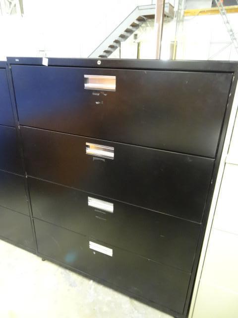 lot 147 image: 42" metal 4 drawer lateral fil...