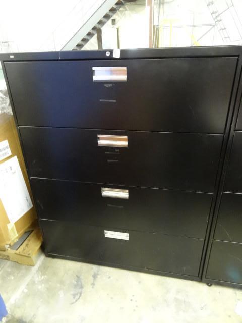 lot 148 image: 42" metal 4 drawer lateral fil...