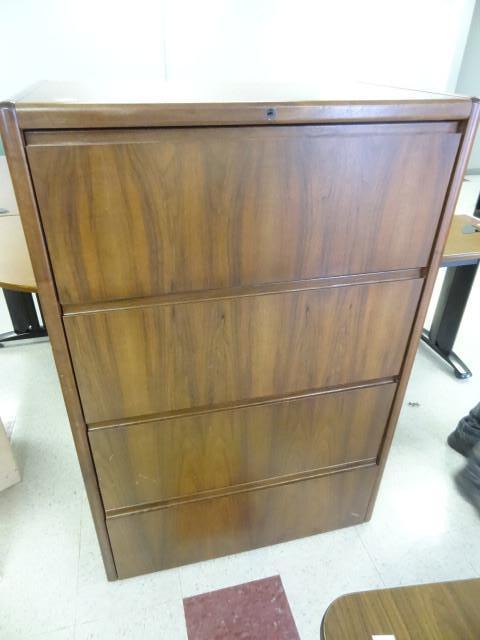 lot 16 image: 36" wood 4 drawer lateral file...