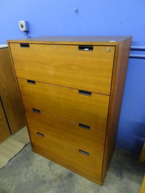 lot 173 image: 36" laminate 4 drawer lateral ...