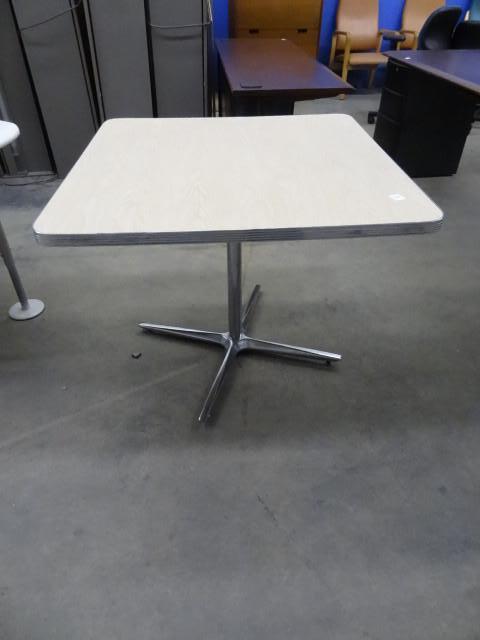 lot 177 image: 36 x 36 table with metal base...