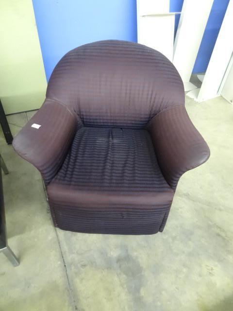 lot 188 image: Cushioned waiting room chair on whe...