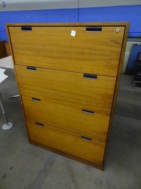 lot 192 image: 36" laminate 4 drawer lateral ...