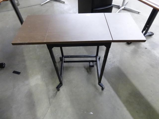 lot 213 image: Type writer cart with drop down sid...