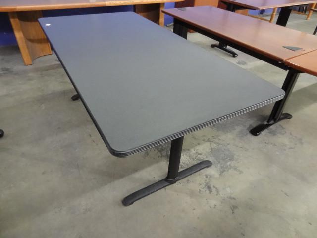 lot 215 image: 72 x 36 x 29 metal framed table...