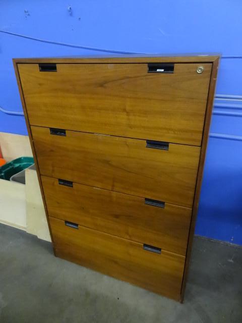 lot 217 image: 36" laminate 4 drawer lateral ...