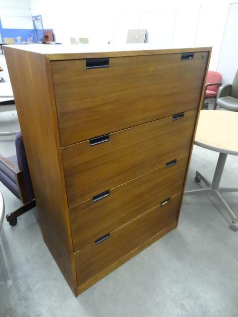 lot 223 image: 36" laminate 4 drawer lateral ...