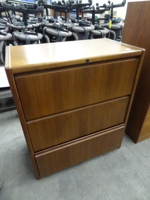 lot 229 image: 36" wood 3 drawer lateral file...