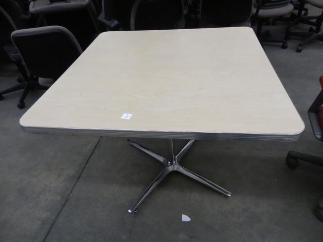 lot 233 image: 36 x 36 metal framed table....