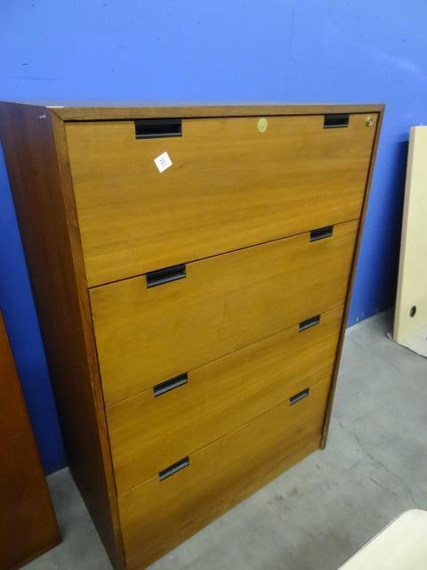lot 237 image: 36" laminate 4 drawer lateral ...